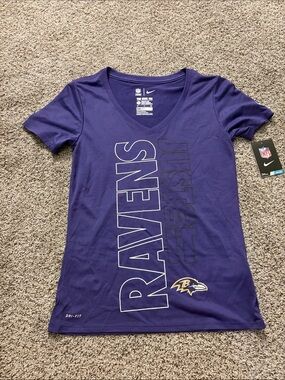 Nike Purple Baltimore Ravens V-Neck Tee